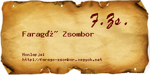 Faragó Zsombor névjegykártya