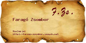 Faragó Zsombor névjegykártya
